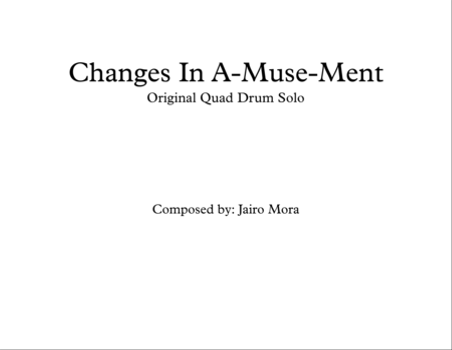 Changes In A-Muse-Ment Changes In A-Muse-Ment Drum Set scores gallery preview page 1