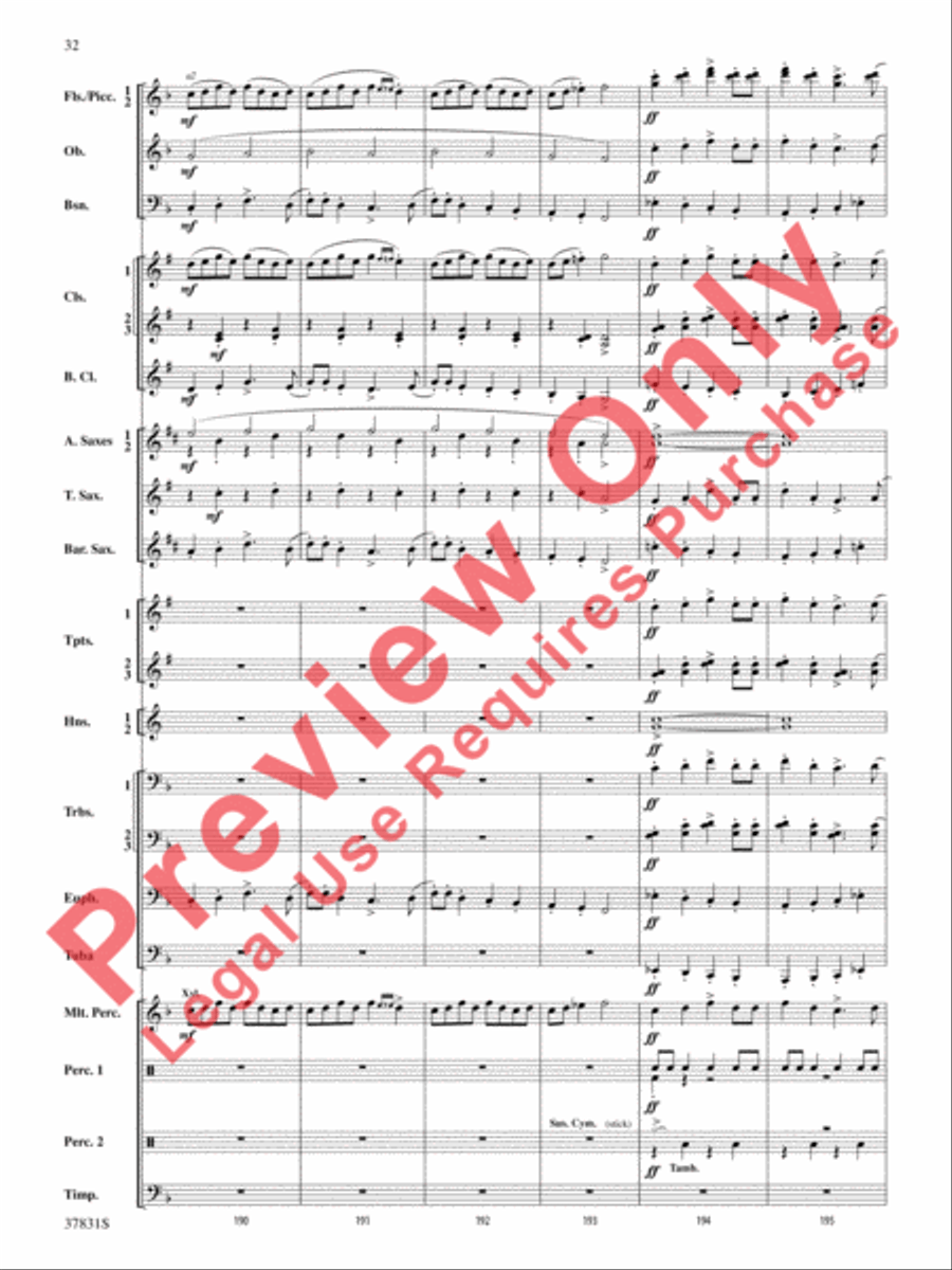 Saddle Up! Saddle Up! Concert Band scores gallery preview page 33