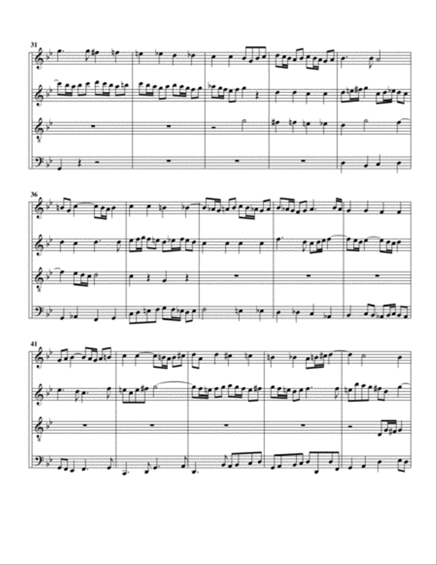 Sonata K.58 (fugue) (arrangement for 4 recorders) Recorder scores gallery preview page 3