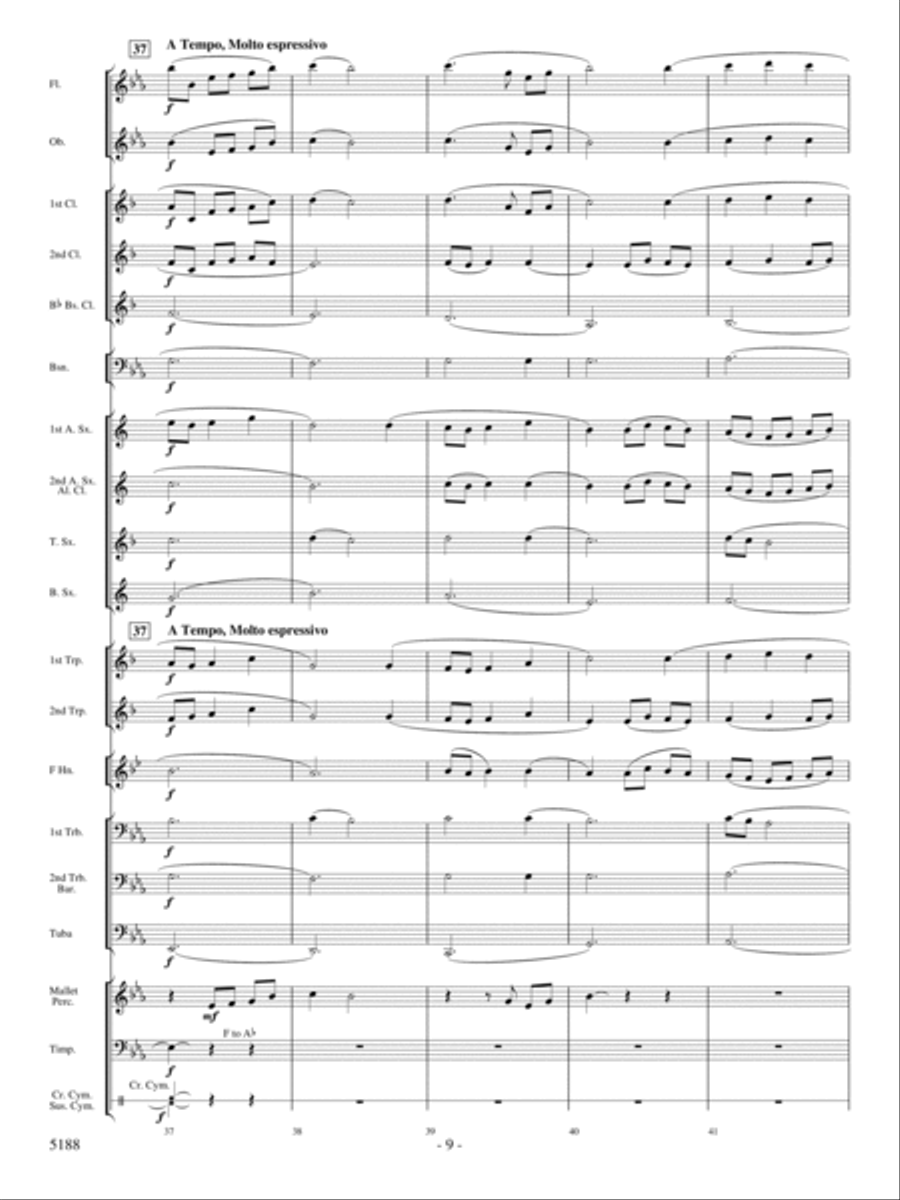 A Song of Hope Concert Band scores gallery preview page 8