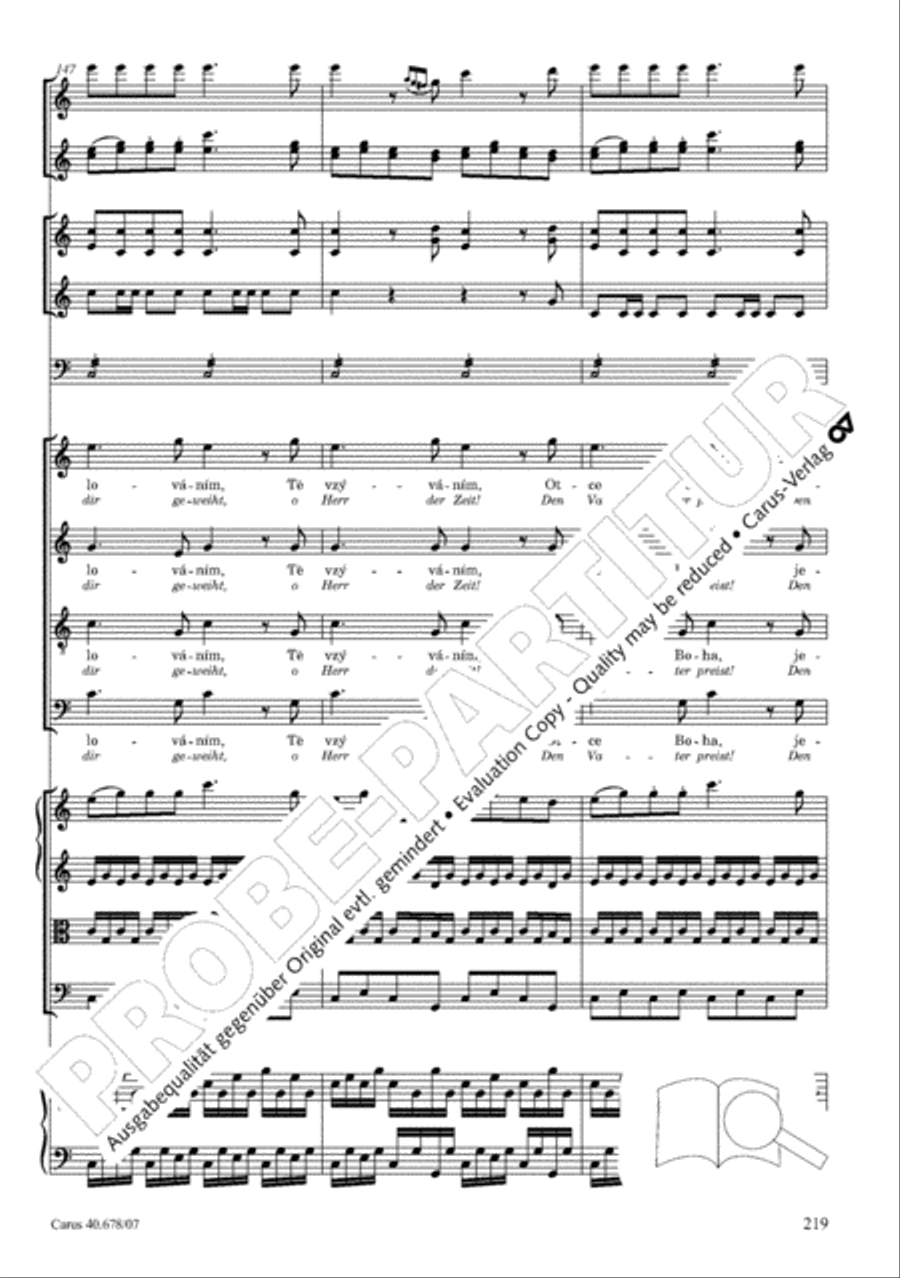 Missa pastoralis bohemica 4-Part scores gallery preview page 232