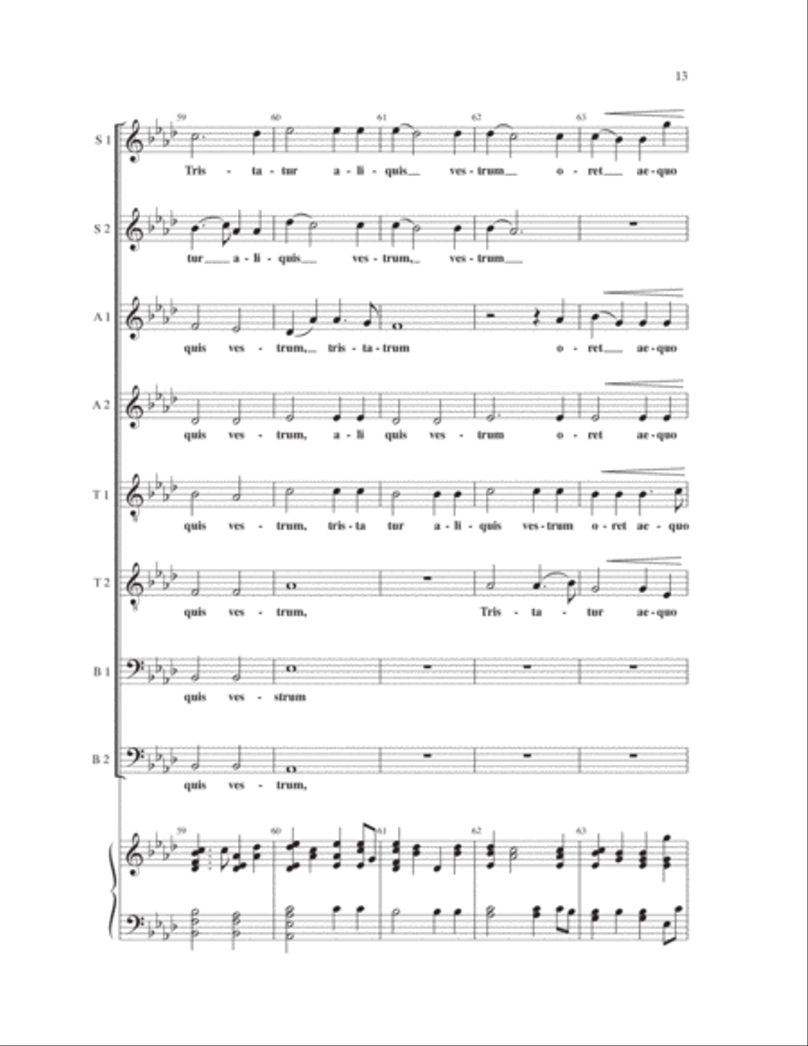 Cum Laude Ego Canto (With Praise I Will Sing) Divisi scores gallery preview page 13