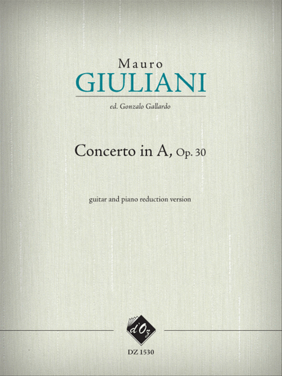 Concerto in A, opus 30 (réduction de piano)