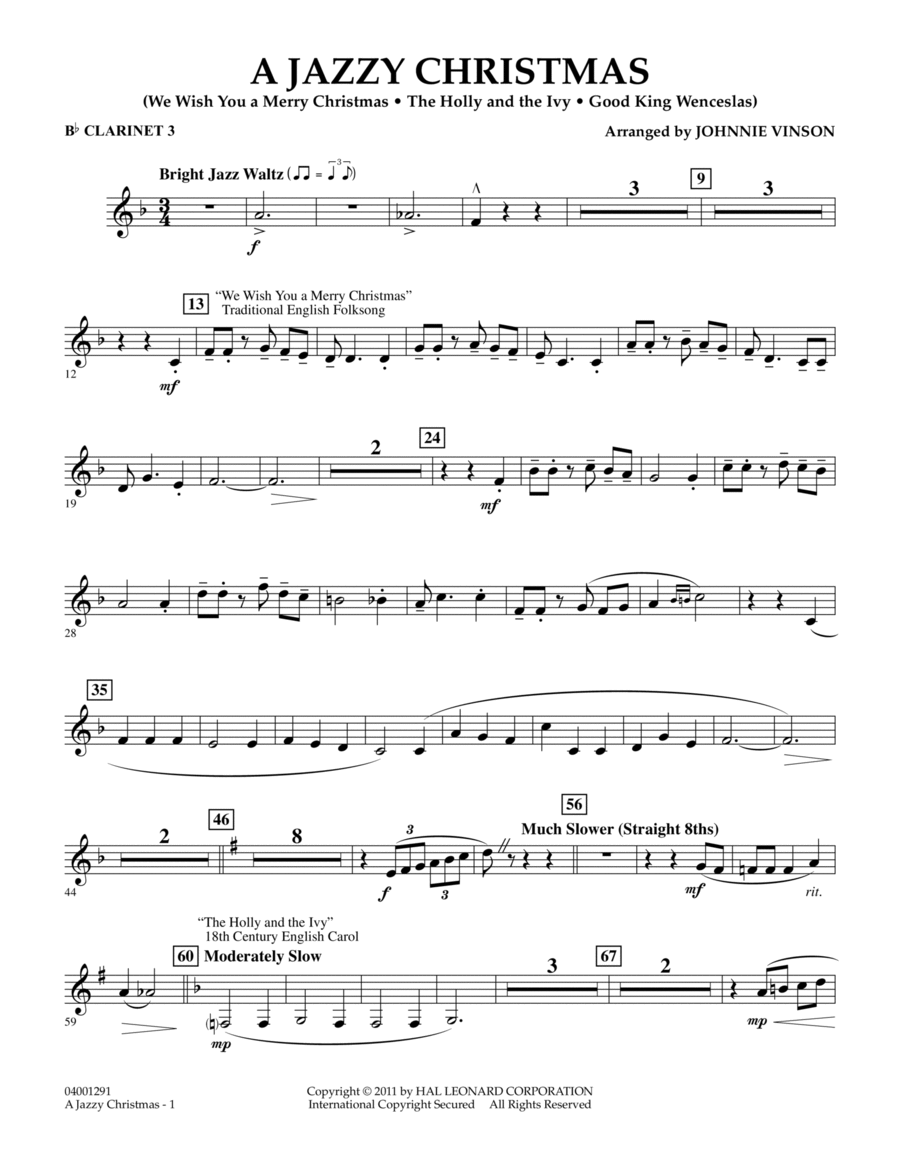 A Jazzy Christmas - Bb Clarinet 3