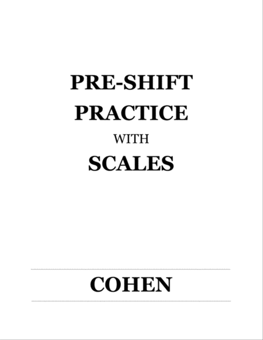 Pre-Shift Practice with Scales Double Bass scores gallery preview page 1