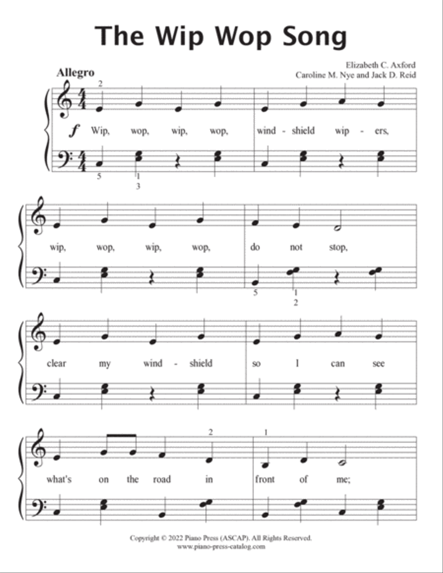 The Wip Wop Song Piano Method scores gallery preview page 2