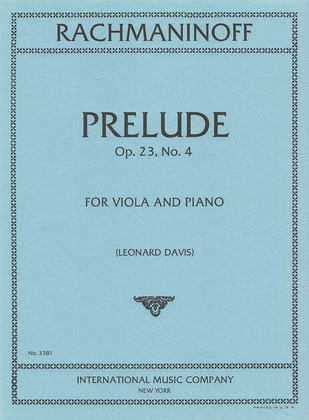 Book cover for Prelude, Opus 23, No. 4