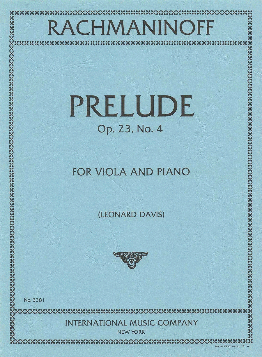 Prelude, Opus 23, No. 4 Prelude, Opus 23, No. 4 Piano Accompaniment scores gallery preview page 1