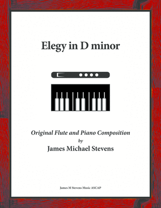 Book cover for Elegy in D minor - Flute and Piano