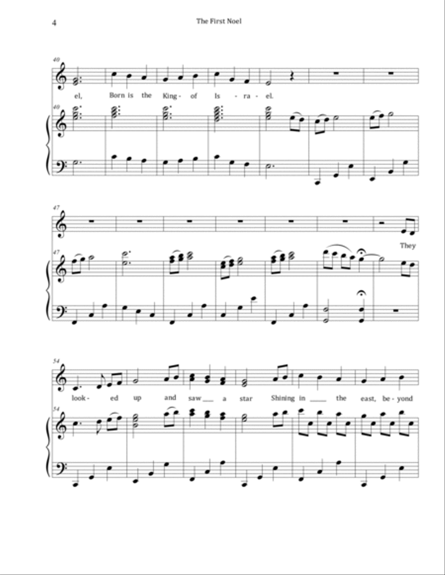 The First Noel (Two Part Choir) SA scores gallery preview page 4
