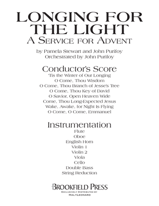 Book cover for Longing For The Light (A Service For Advent) - Full Score