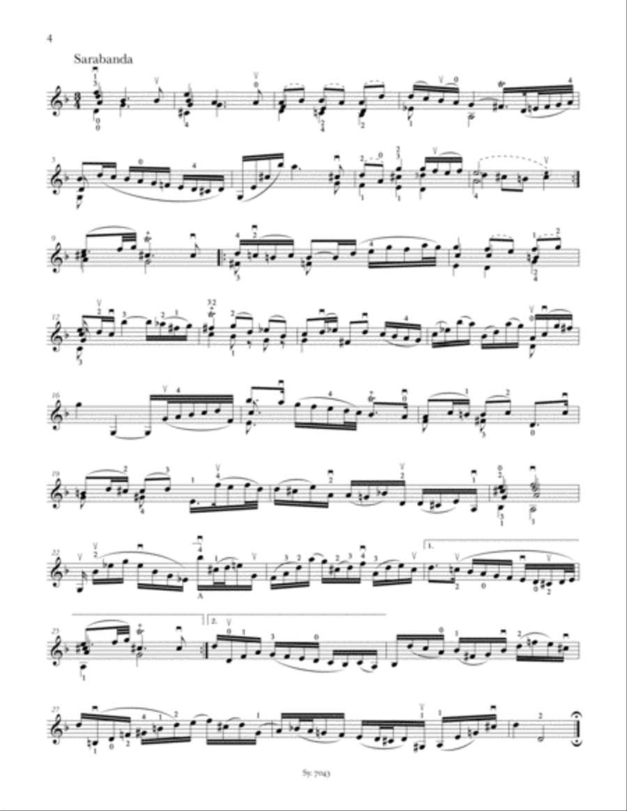 Partita II, BWV 1004 Violin Solo scores gallery preview page 3