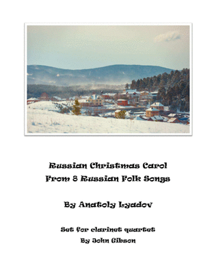 Book cover for Russian Christmas Carol set for Clarinet Quartet