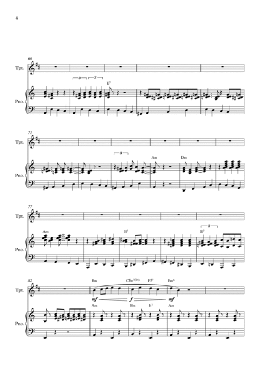 Tu Vuo Fa L'americano Trumpet Solo scores gallery preview page 4