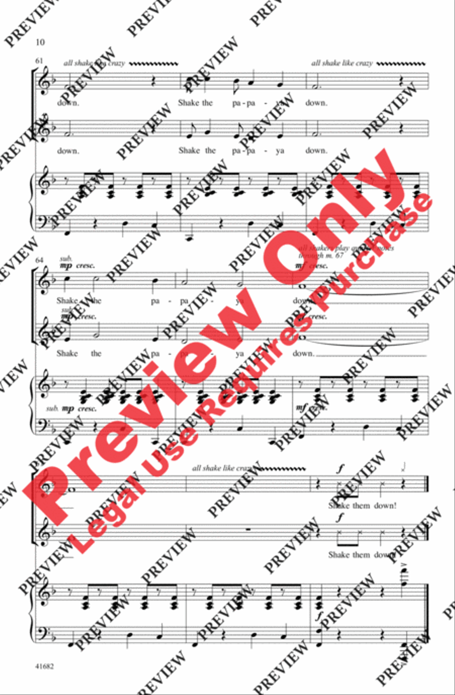 The Papaya Song 2-Part scores gallery preview page 19