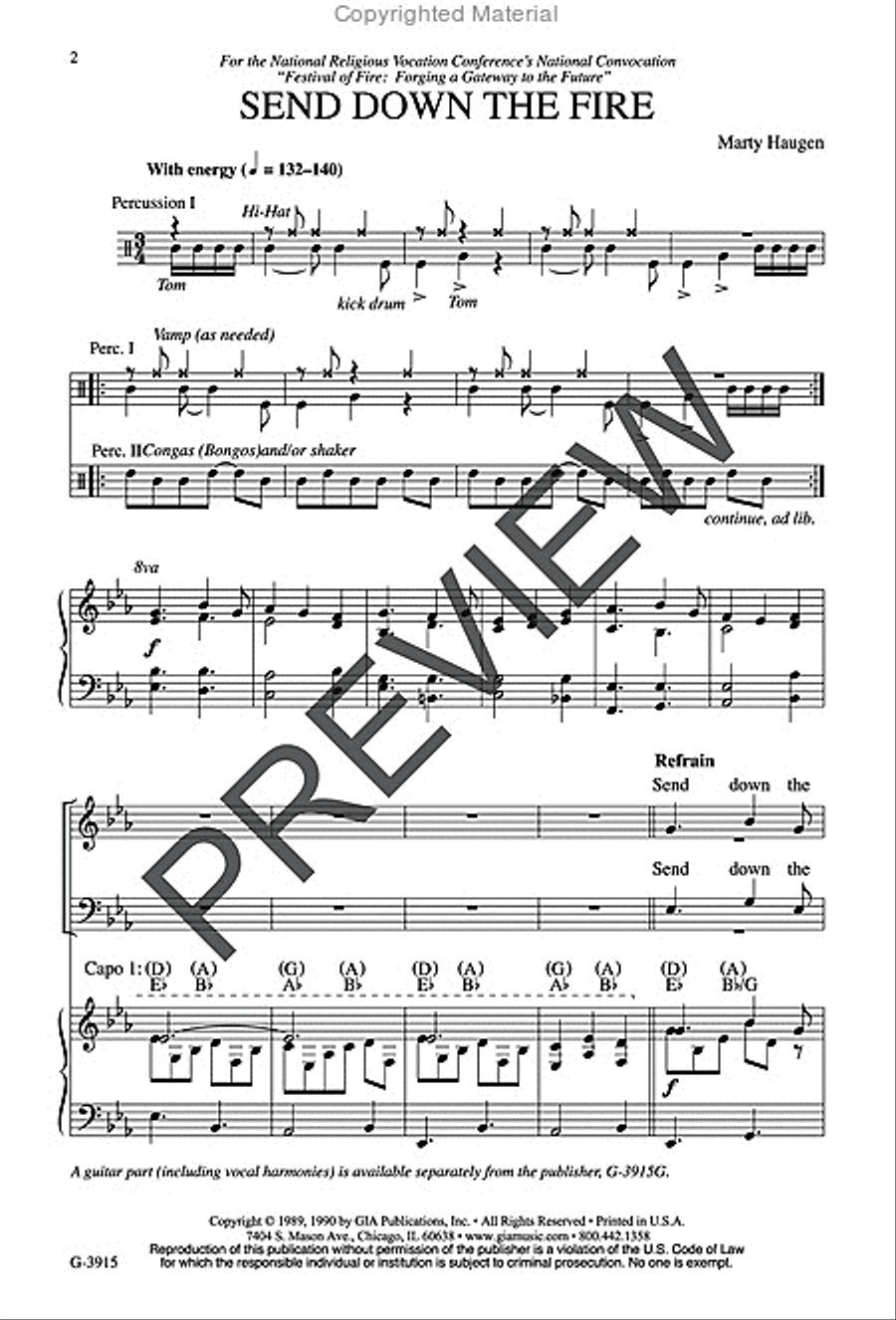 Send Down the Fire 4-Part scores gallery preview page 2