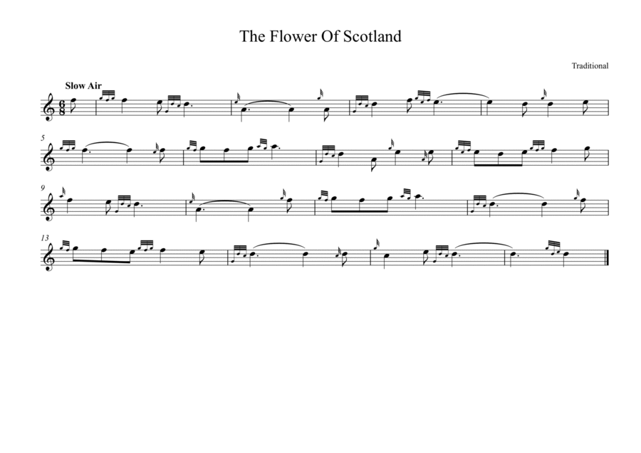 The flower of scotland outlet bagpipes