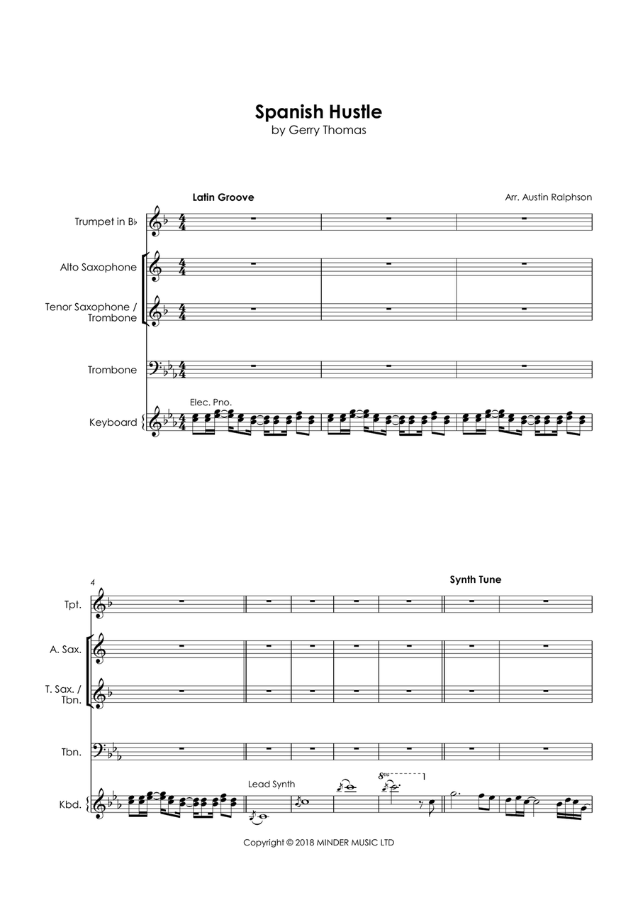 Spanish Hustle Tenor Saxophone scores gallery preview page 3