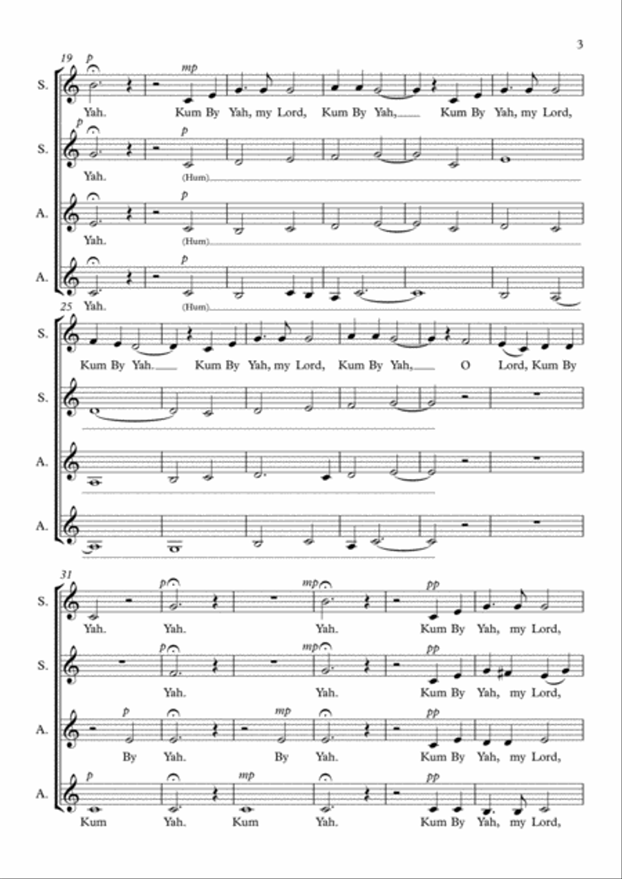 3 African American Spirituals - SSAA SSAA scores gallery preview page 3