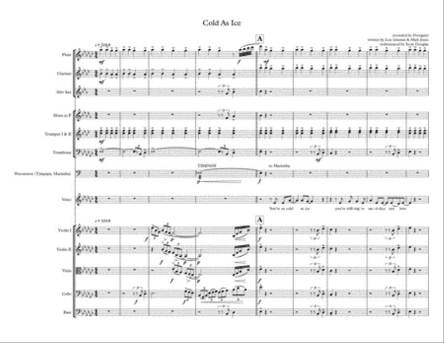Cold As Ice Large Ensemble scores gallery preview page 1