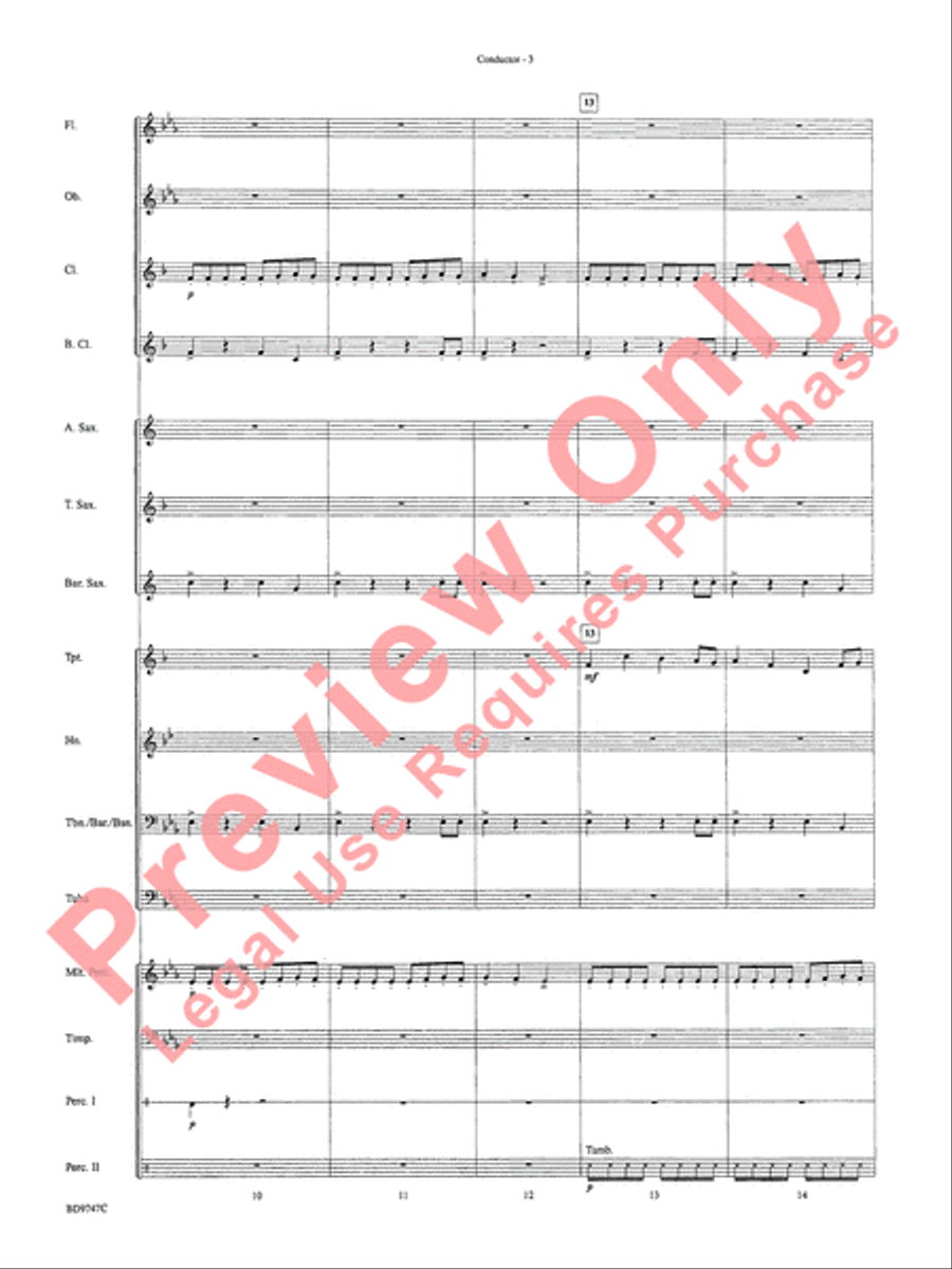 The Torch Burns Bright Concert Band scores gallery preview page 6