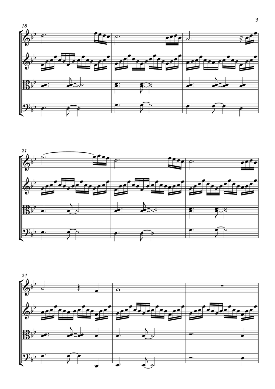 O (fly On) String Quartet scores gallery preview page 3