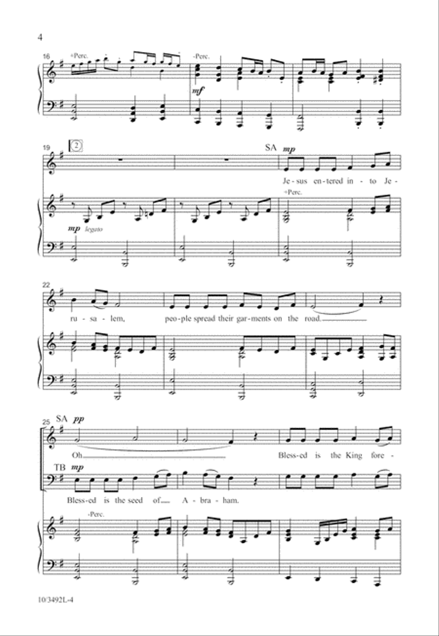 Hosanna, Hosanna! 4-Part scores gallery preview page 4