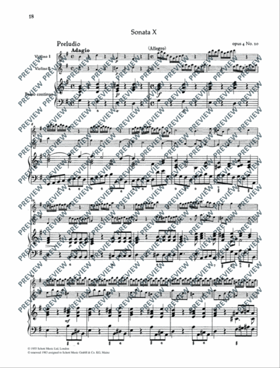 Twelve Chamber Sonatas Cello scores gallery preview page 19