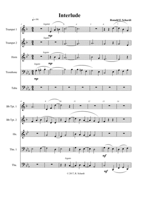 Interlude - for Brass Quintet