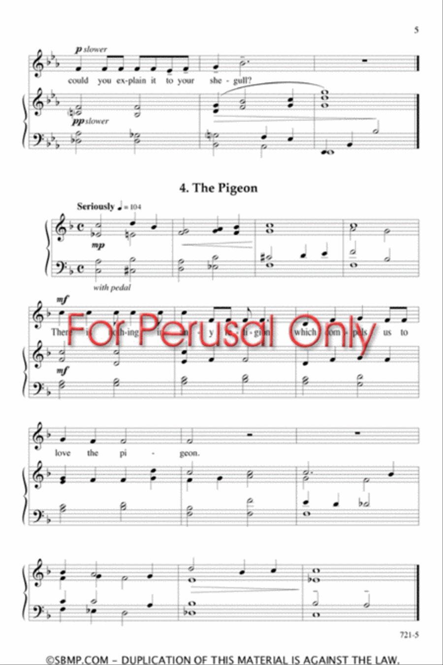 Animal Verses of Ogden Nash - Unison Octavo Unison Choir scores gallery preview page 5