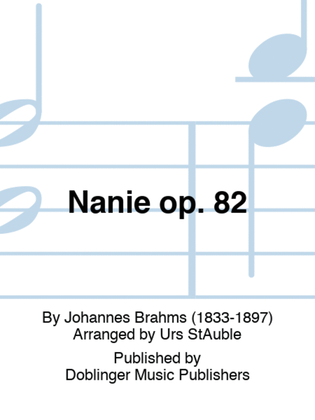 Book cover for Nanie op. 82