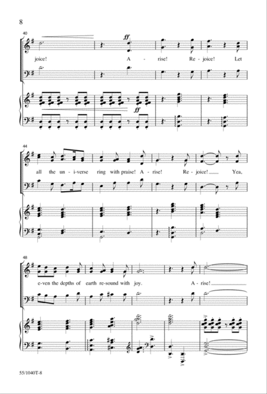 Arise, Rejoice! 3-Part scores gallery preview page 10