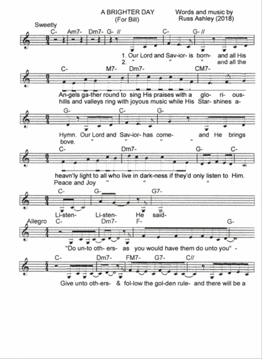 A Brighter Day Guitar scores gallery preview page 1