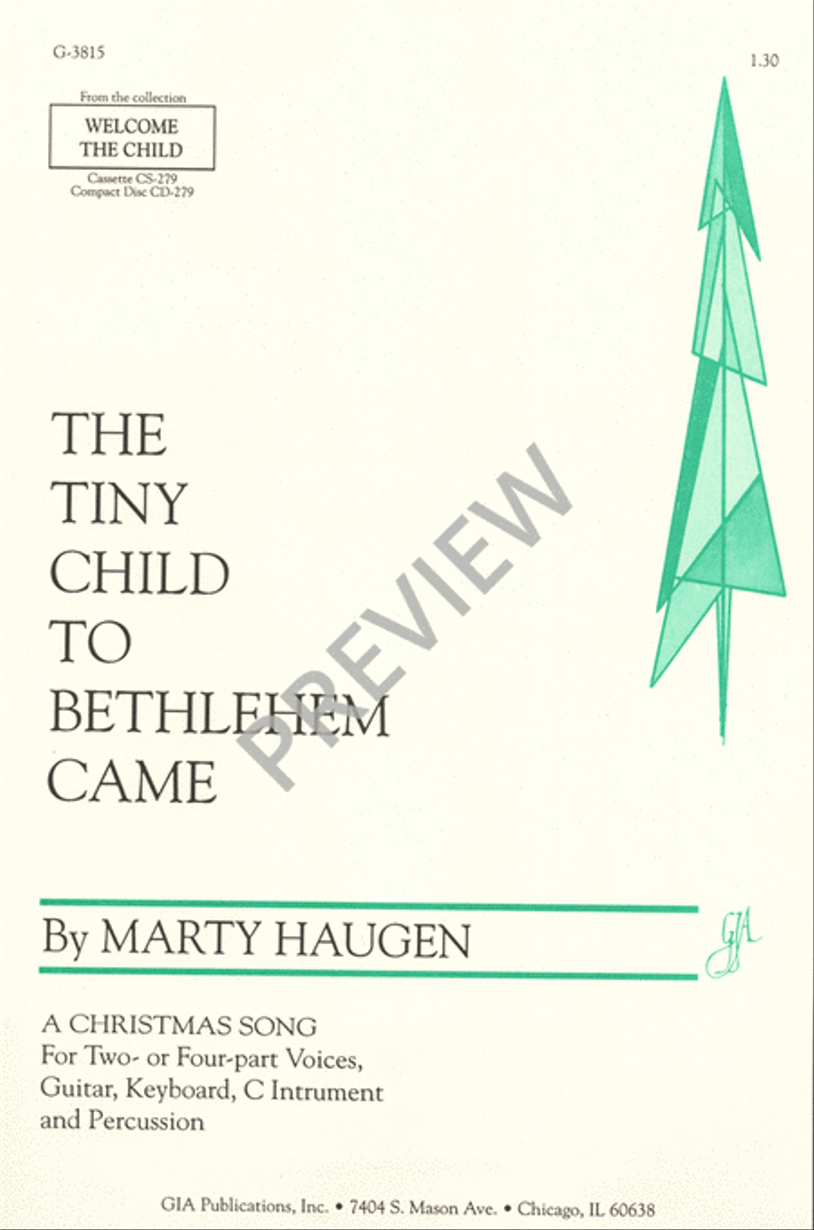 The Tiny Child to Bethlehem Came 4-Part scores gallery preview page 2