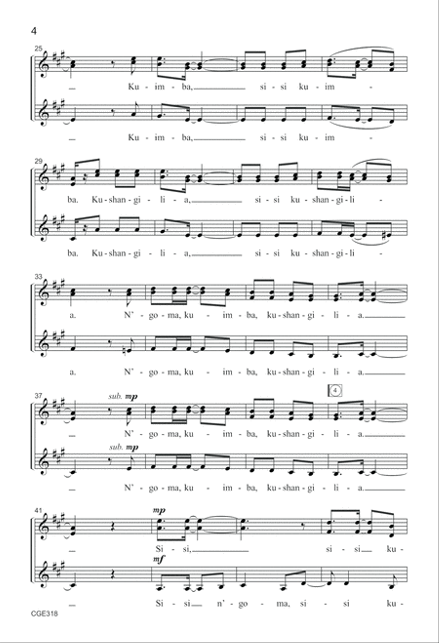 Sisi Kushangilia (We Will Be Glad) - SSA SSA scores gallery preview page 4