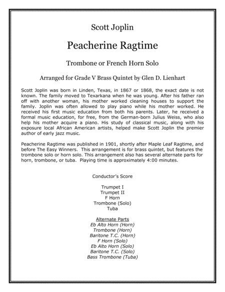 Peacherine Ragtime - Brass image number null