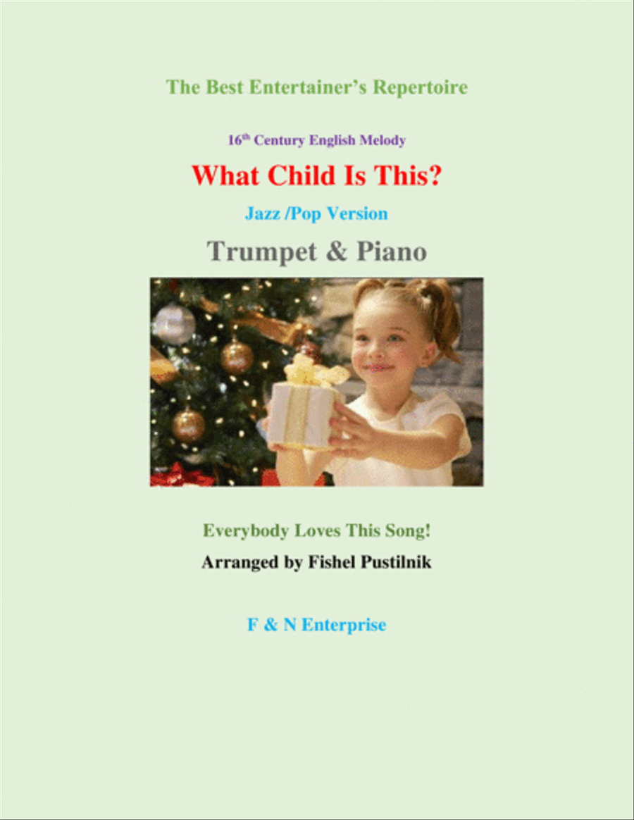 Piano Background for "What Child Is This?"-Trumpet and Piano image number null