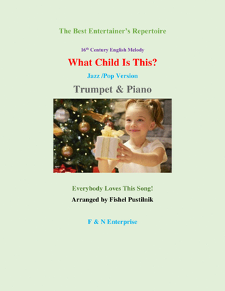 Book cover for Piano Background for "What Child Is This?"-Trumpet and Piano