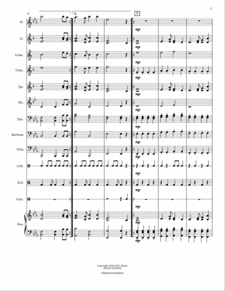 Bayside March Bayside March Concert Band scores gallery preview page 3