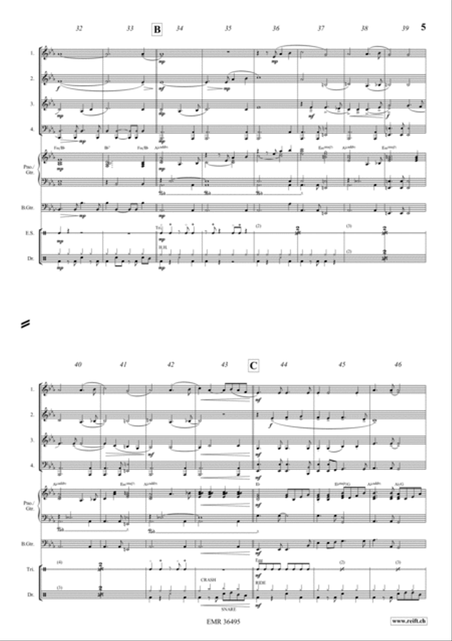 Nessun Dorma Woodwind Quartet scores gallery preview page 4