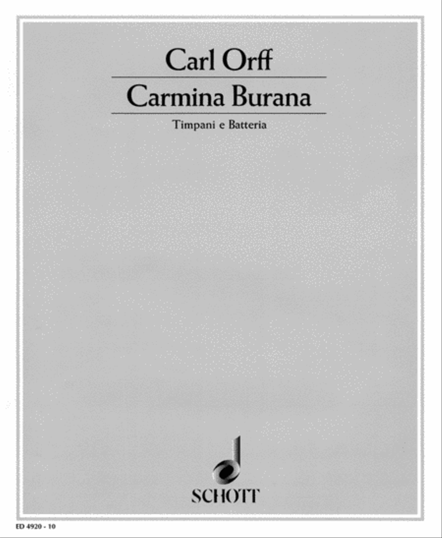 Carmina Burana Percussion scores gallery preview page 1