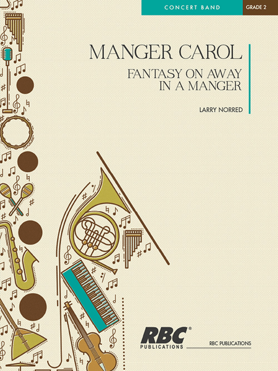 Manger Carol Fantasy On Away In A Manger (Score) Concert Band scores gallery preview page 1