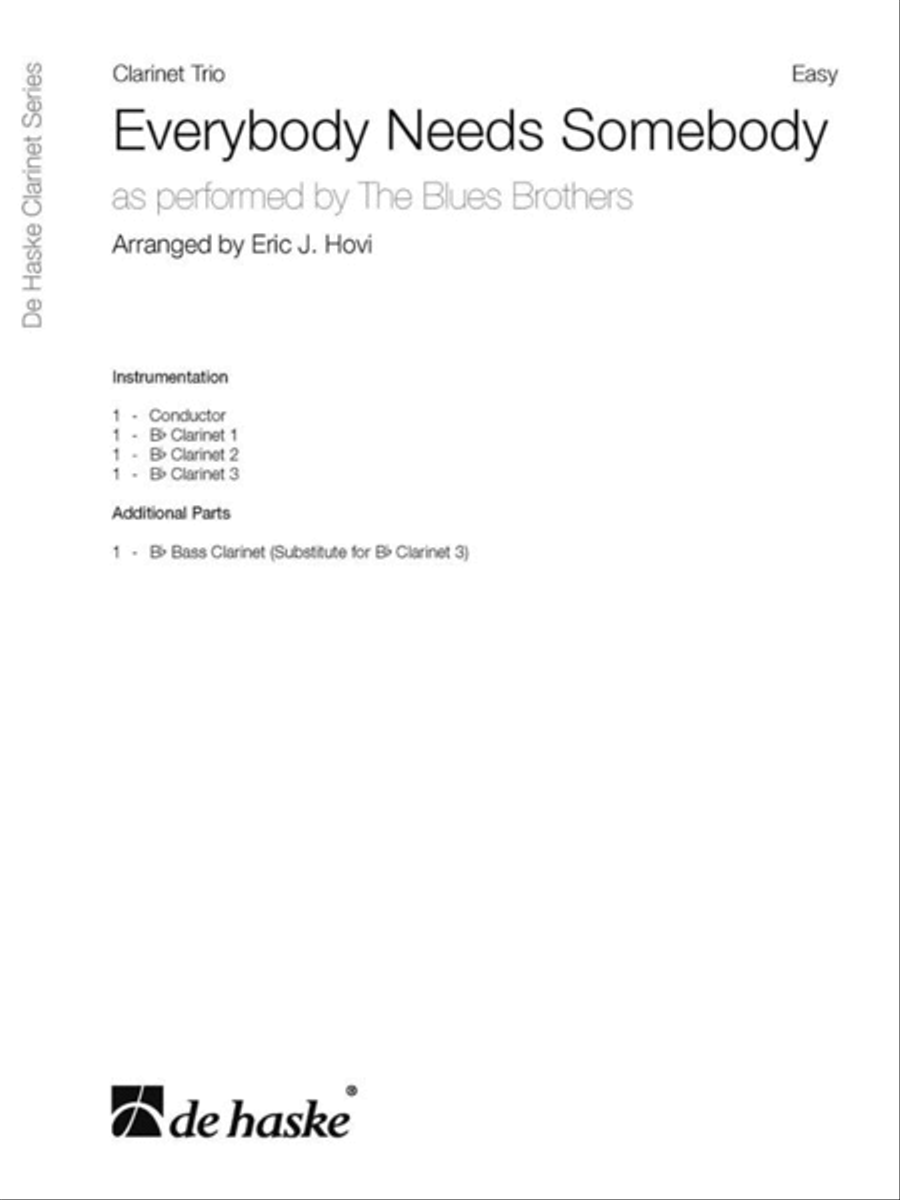 Everybody Needs Somebody Everybody Needs Somebody Clarinet Trio scores gallery preview page 2