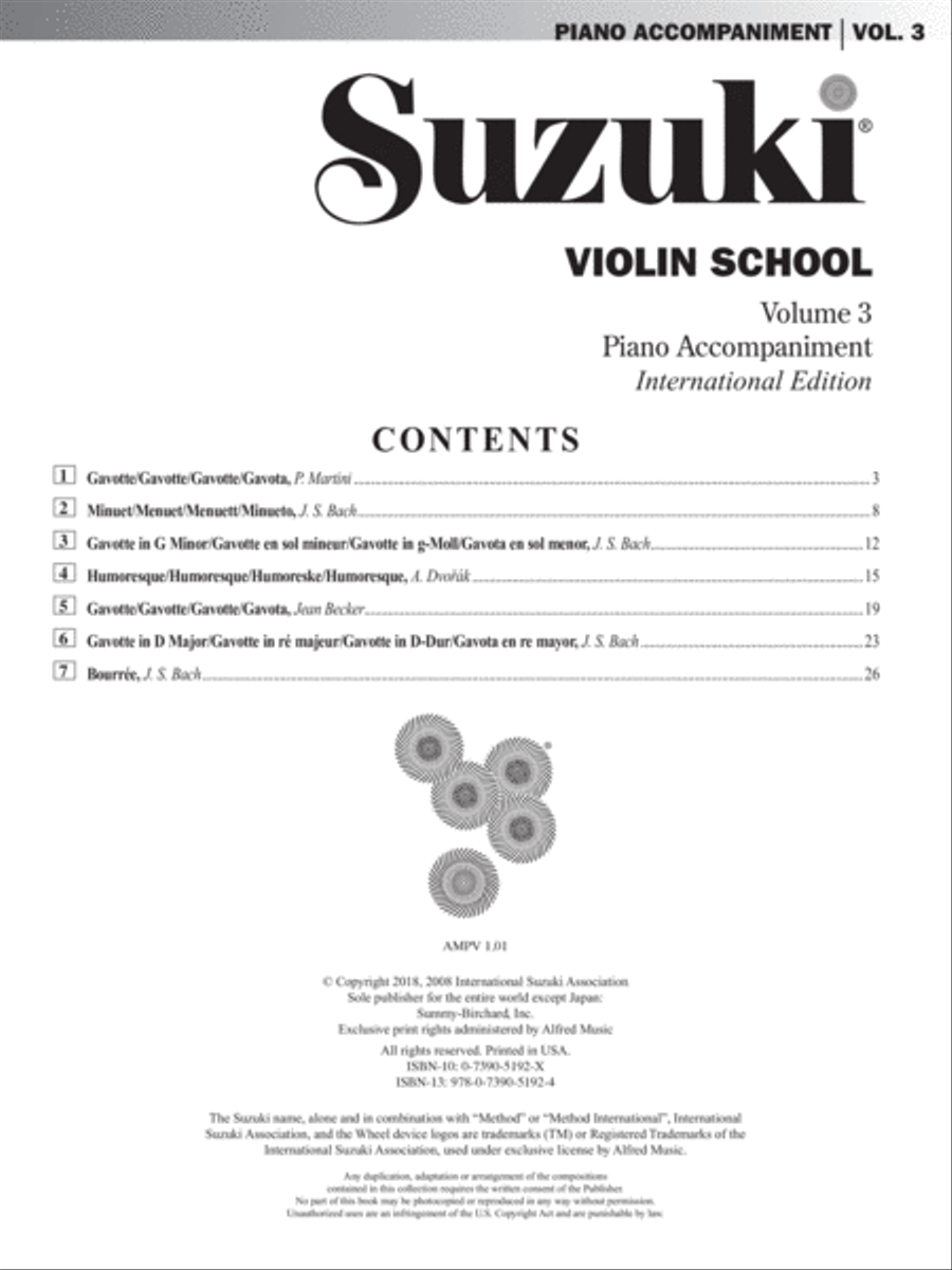 Suzuki Violin School, Volume 3 image number null