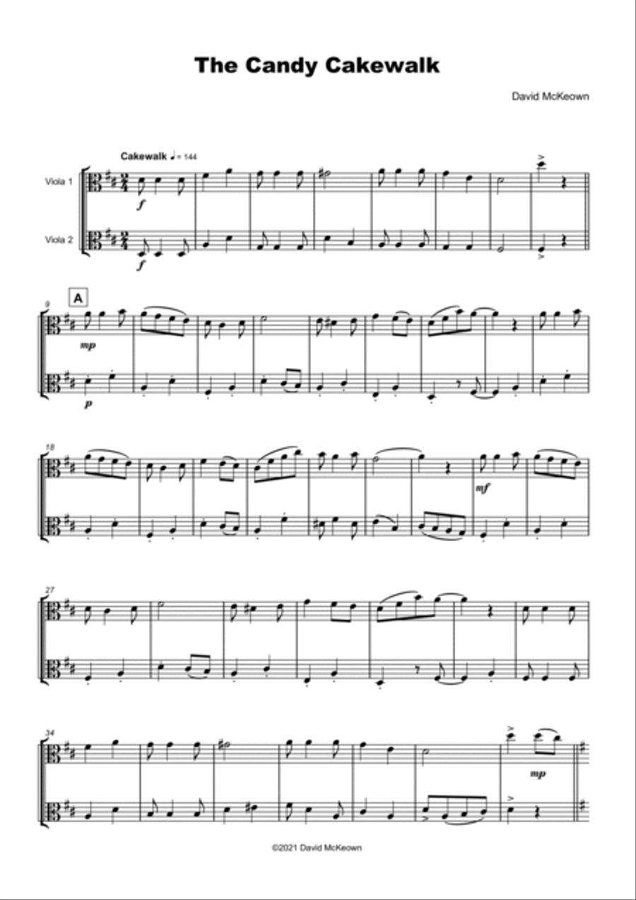 The Candy Cakewalk, for Viola Duet String Duet scores gallery preview page 2