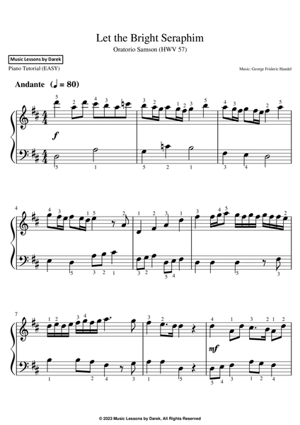 Let the Bright Seraphim (EASY PIANO) Oratorio Samson (HWV 57) [George Frideric Handel] image number null