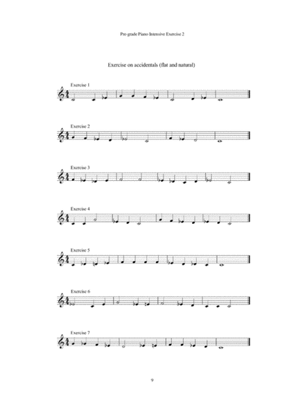 Pre-grade Piano Intensive Exercise 2  Digital Sheet Music