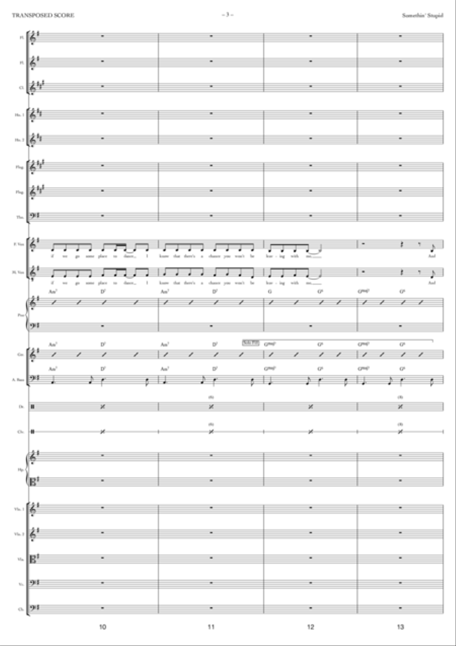 Somethin' Stupid Full Orchestra scores gallery preview page 3