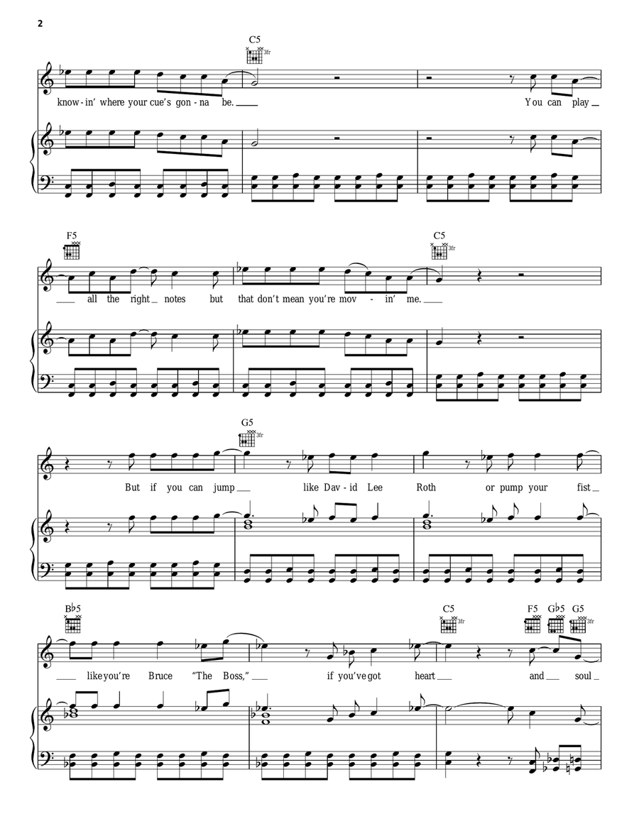 Heart And Soul (from Camp Rock 2) Piano, Vocal, Guitar scores gallery preview page 2