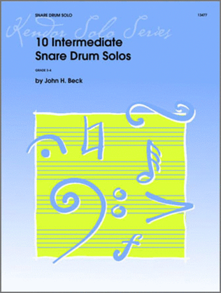 Book cover for 10 Intermediate Snare Drum Solos